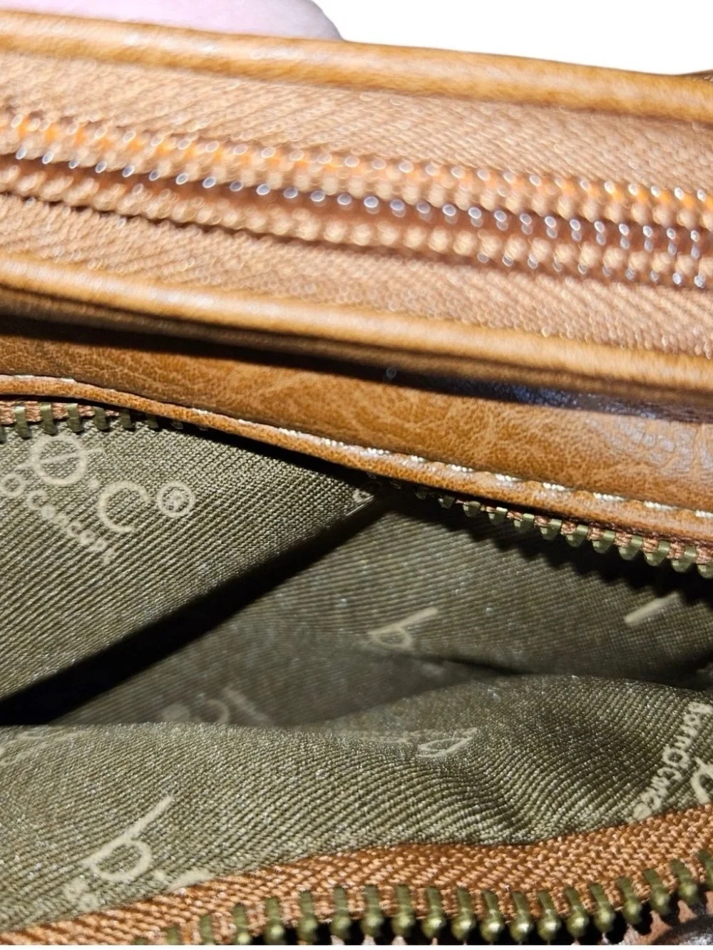 b.o.c. Embossed Tan Western Crossbody Bag